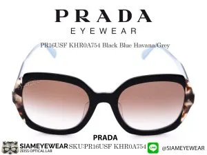 แว่น Prada PR16USF KHR0A754 Black Blue Havana/Grey แว่นตาแท้