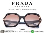 Prada PR16USF KHR0A754 Black Blue Havana/Grey - 2