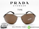 Prada PR54RS 75S8C1 Silver/Brown