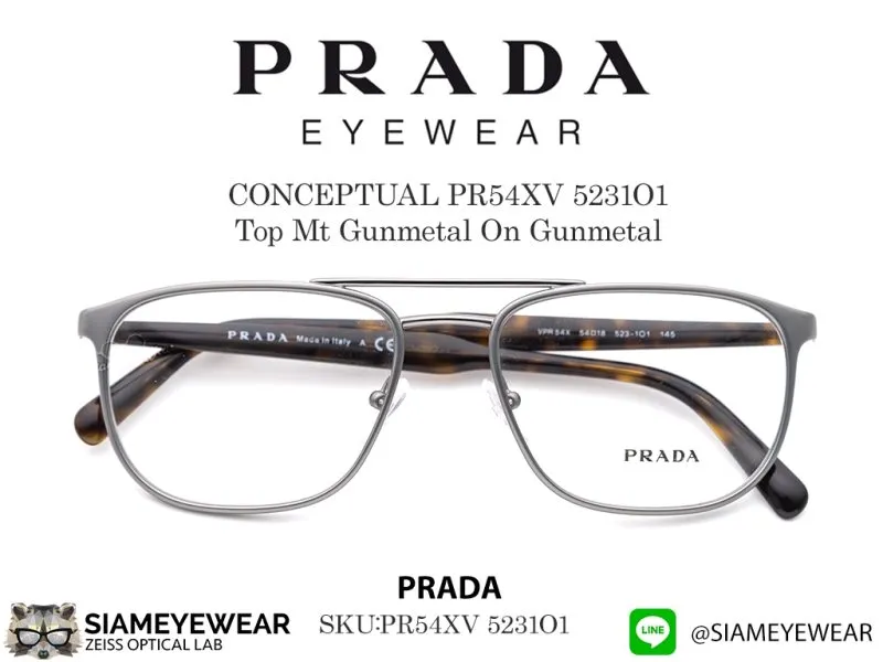 382_1763222087_5508 แว่น Prada Optic CONCEPTUAL PR54XV 5231O1Top Mt Gunmetal On Gunmetal แว่นตาแท้