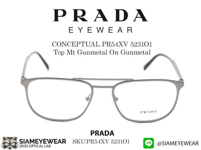 Prada Optic CONCEPTUAL PR54XV 5231O1Top Mt Gunmetal On Gunmetal - 2