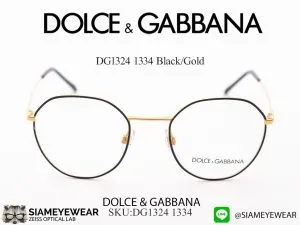 แว่น DOLCE & GABBANA DG1324 1334 Black/Gold แว่นตาแท้