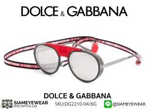 แว่น DOLCE & GABBANA DG2210 04/6G Gunmetal/Transparent Grey แว่นตาแท้