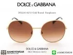 410_1763259452_9819 แว่น DOLCE & GABBANA DG2243 02/13 Gold Round Sunglasses แว่นตาแท้