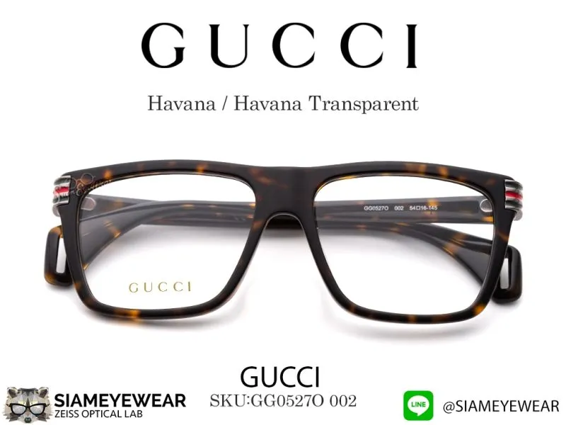 424_1763222100_3629 แว่น Gucci GG0527O 002 Havana / Havana Transparent แว่นตาแท้