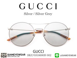 Gucci GG0680S 002 Silver/Silver Grey