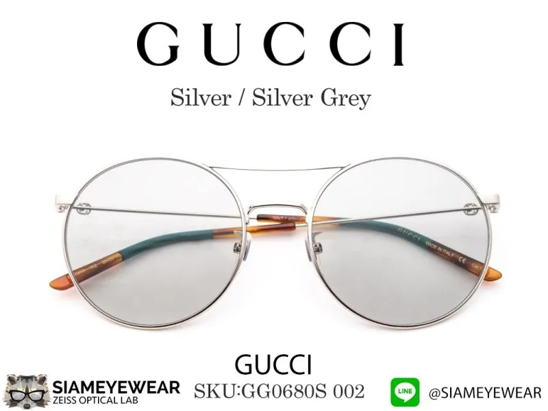 425_1763222101_2821 แว่น Gucci GG0680S 002 Silver/Silver Grey แว่นตาแท้