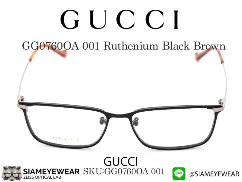 Gucci GG0760OA 001 Ruthenium Black Brown - 3