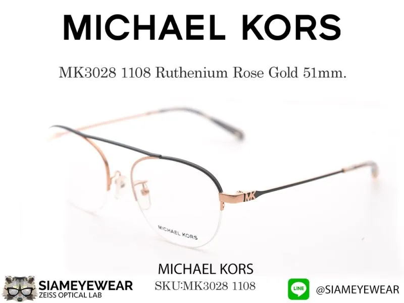 Michael Kors CASABLANCA MK3028 1108 Ruthenium Rose Gold - 4