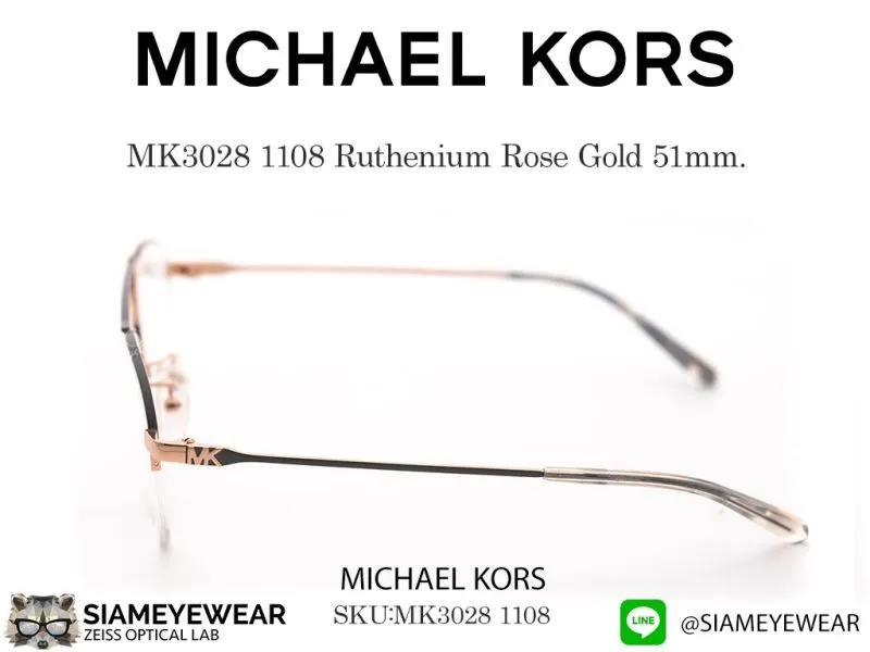 Michael Kors CASABLANCA MK3028 1108 Ruthenium Rose Gold - 5