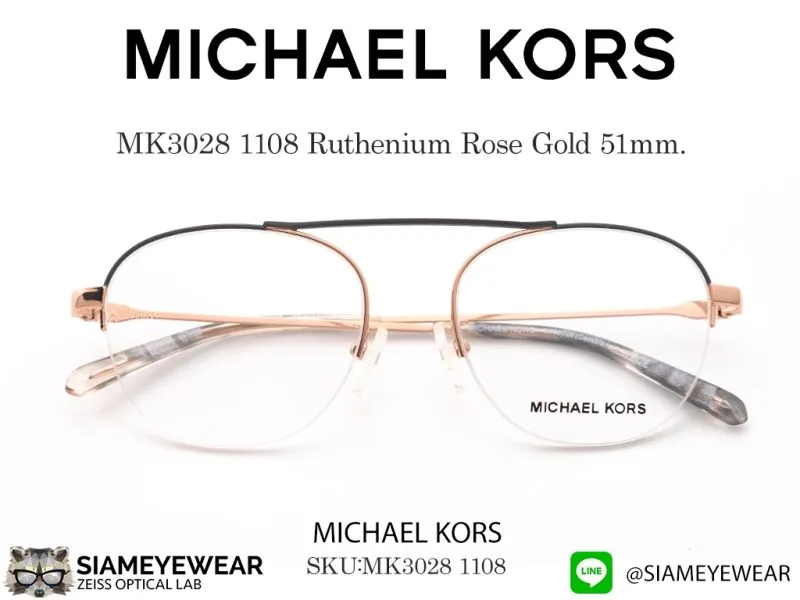 Michael Kors CASABLANCA MK3028 1108 Ruthenium Rose Gold - 2