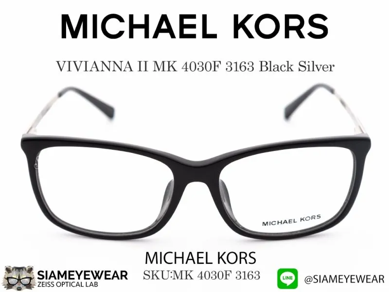 436_1763259464_7647 แว่น MICHAEL KORS VIVIANNA II MK 4030F 3163 Black Silver แว่นตาแท้