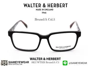 แว่น Walter&Herbert Optic Brunel A Col.3 Black แว่นตาแท้