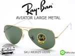 Rayban RB3025 L0205 Aviator Gold/G15 - 4