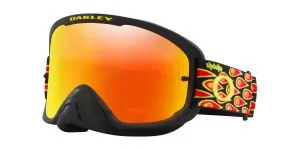 แว่นกอกเกิล Oakley Goggle Troy Lee design O Frame Pro 2.0 MX OO7115-50 Black Bubbles/Fire Iridium