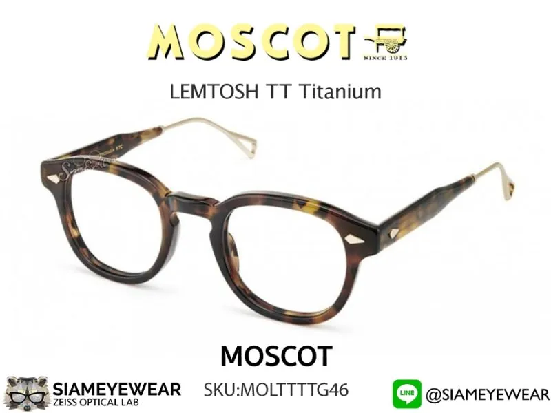 Moscot Lemtosh TT 46 Spot Tortoise/Gold - 2