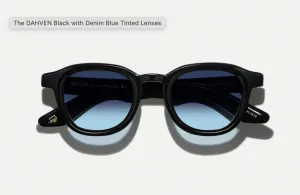แว่นกันแดด Moscot Dahven Sun 44 Black/Denim Blue แว่น Moscot แท้