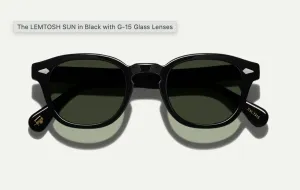 แว่นกันแดด Moscot Lemtosh Sun 49 Black/G15 แว่น Moscot แท้