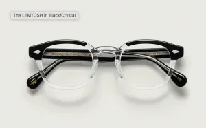 แว่น Moscot Lemtosh 49 Black Crystal แว่นตา Moscot แท้
