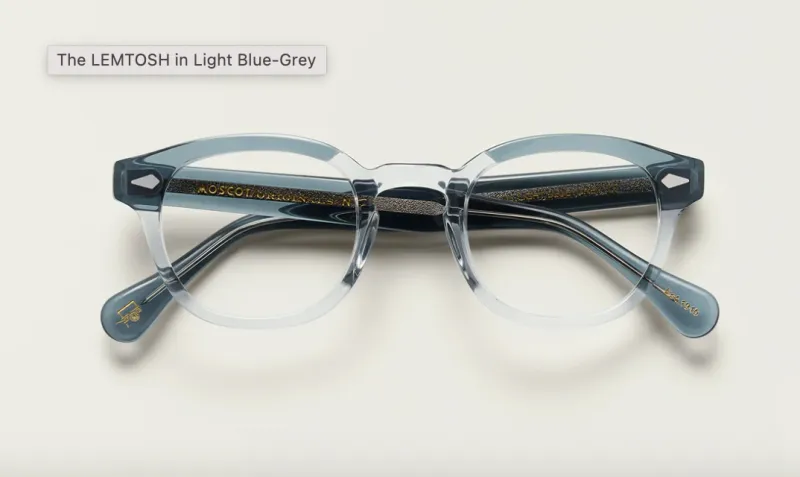แว่น Moscot Lemtosh 49 Light Blue-Grey แว่นตา Moscot แท้