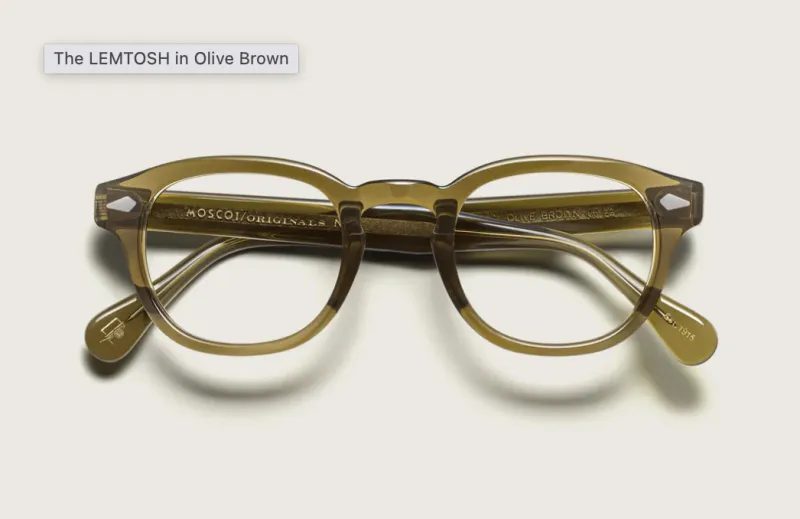 แว่น Moscot Lemtosh 46 Olive Brown แว่นตา Moscot แท้