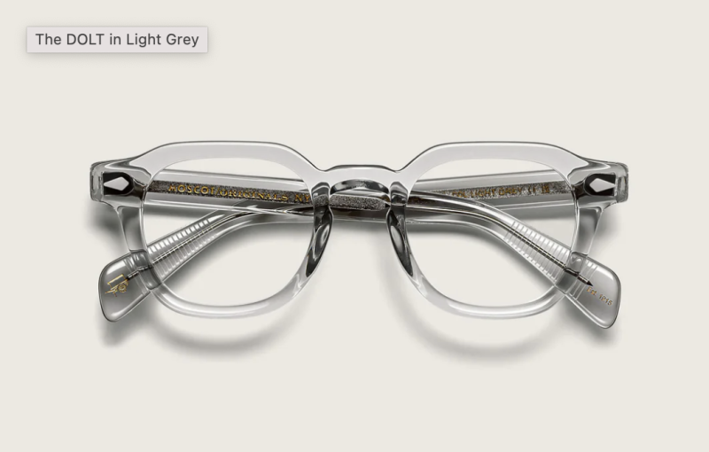 Moscot Dolt 46 Light Grey