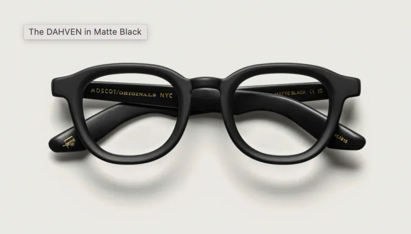 แว่น Moscot Dahven 47 Matte Black แว่นตา Moscot แท้