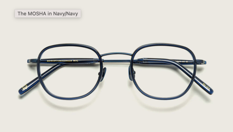 Moscot Mosha 49 Navy/Navy