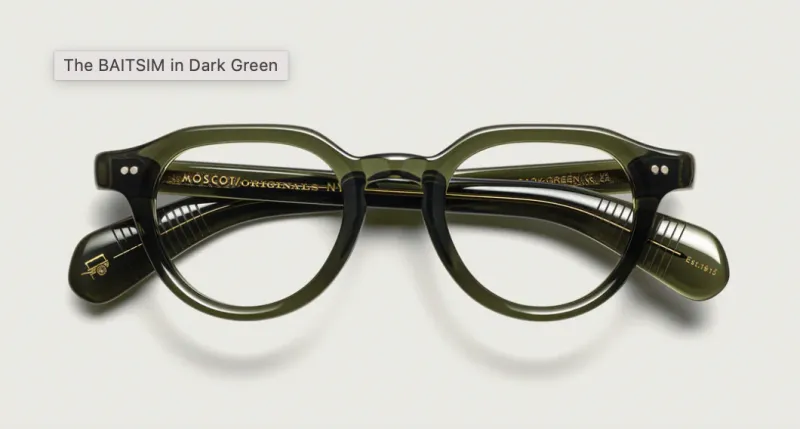 568_1763259620_9687 แว่น Moscot Baitsim 48 Dark Green แว่นตา Moscot แท้
