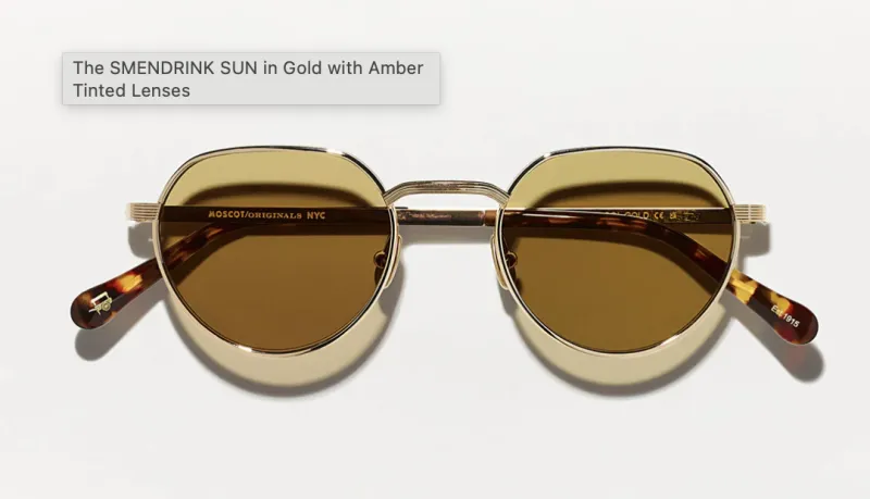 571_1763259623_2999 แว่นกันแดด Moscot Smendrik Sun 51 Gold/Amber Tinted lens แว่น Moscot แท้