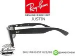 613_1763259670_4901 Rayban Justin RB4165F 622/6G Black Rubber/Silver Mirror - 4