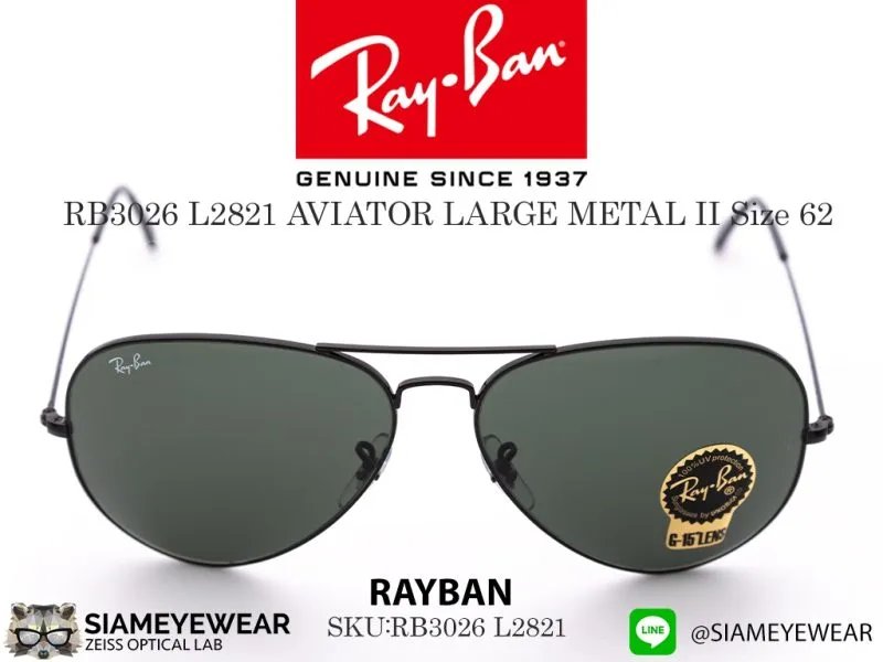 Rayban Aviator Large Metal RB3026 L2821 Black/G15 - 4