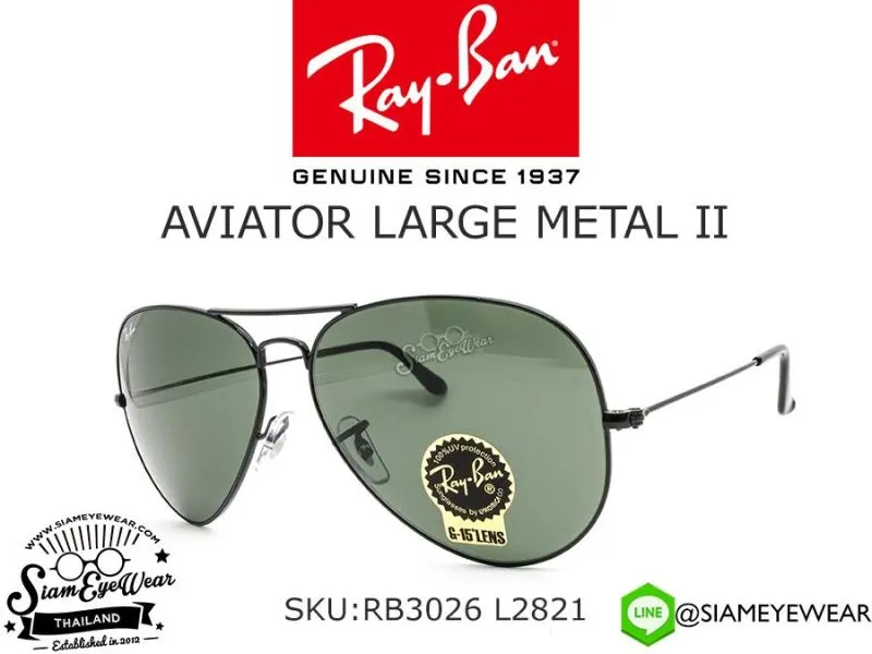 Rayban Aviator Large Metal RB3026 L2821 Black/G15 - 2