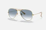 617_1763259676_3243 Rayban Aviator RB3025 001/3F Polished Arista Gold/Light Blue Gradient - 2