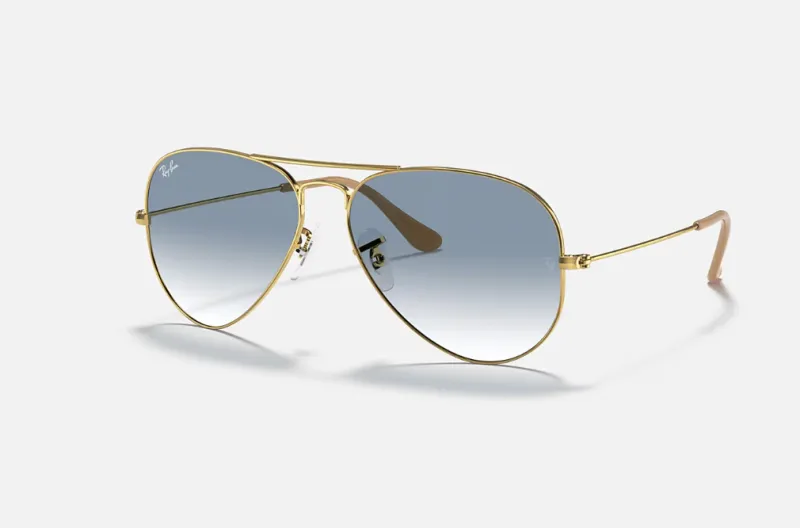 Rayban Aviator RB3025 001/3F Polished Arista Gold/Light Blue Gradient - 2