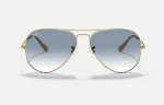 617_1763259676_8378 แว่นกันแดด Rayban Aviator RB3025 001/3F Polished Arista Gold/Light Blue Gradient แว่น Rayban แท้