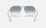 617_1763259677_7678 Rayban Aviator RB3025 001/3F Polished Arista Gold/Light Blue Gradient - 3