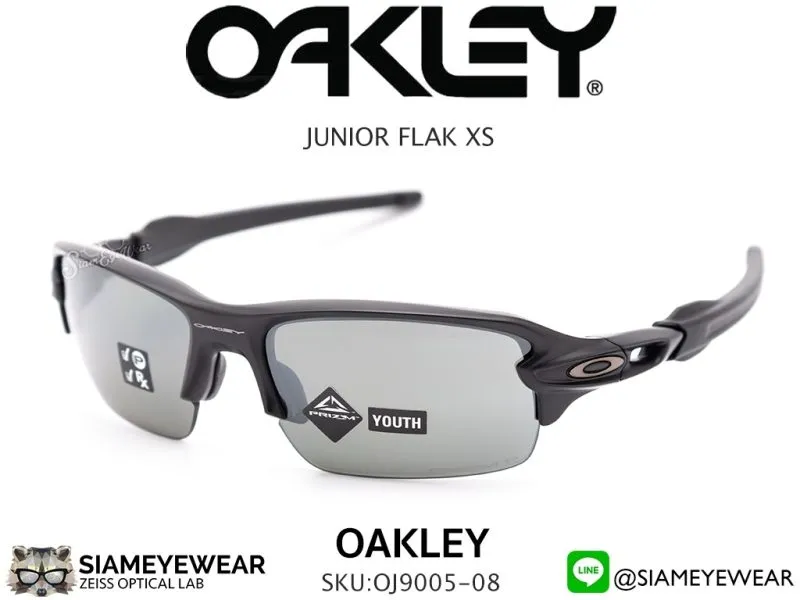 แว่นกันแดด Oakley Flak XS OJ9005-08 Matte Black/Prizm Black polarized แว่น Oakley แท้