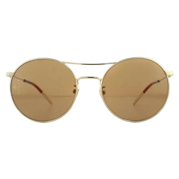 7_1763221918_5633 แว่น Gucci GG0680S 003 Gold / Gold Browm แว่นตาแท้