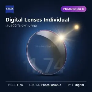 ZEISS Digital Lenses Individual 1.74 PhotoFusion X