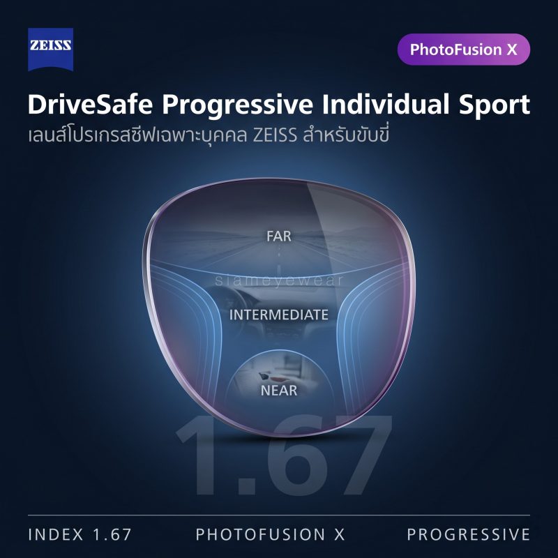 ZEISS DriveSafe Progressive Individual Sport 1.67 PhotoFusion X