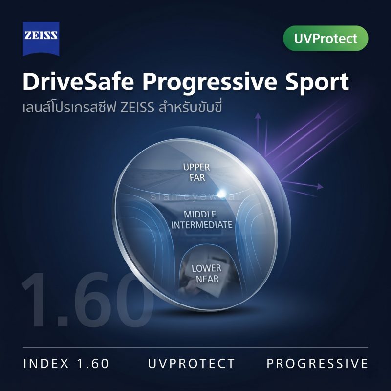 ZEISS DriveSafe Progressive Sport 1.60 UVProtect ZEISS DriveSafe Progressive Sport 1.60 UVProtect