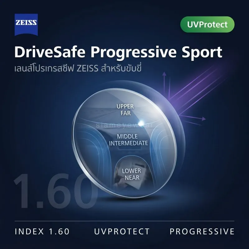 ZEISS DriveSafe Progressive Sport 1.60 UVProtect ZEISS DriveSafe Progressive Sport 1.60 UVProtect