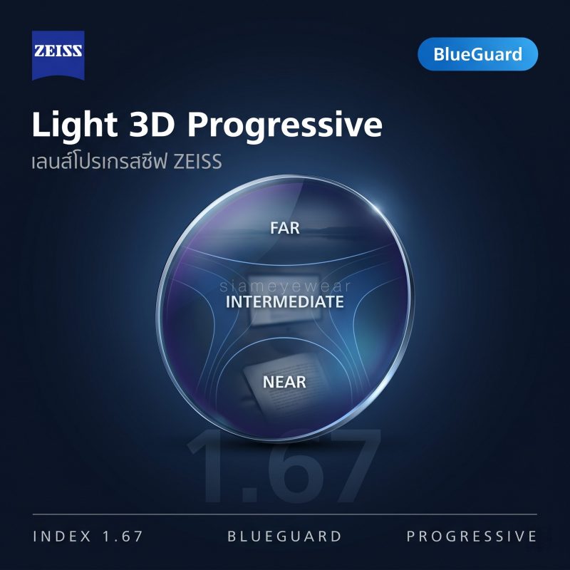 ZEISS Light 3D Progressive 1.67 BlueGuard