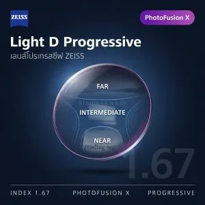 ZEISS Light D Progressive 1.67 PhotoFusion X