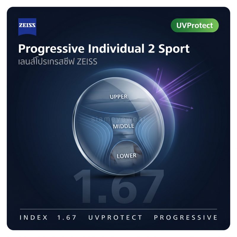 ZEISS Progressive Individual 2 Sport 1.67 UVProtect ZEISS Progressive Individual 2 Sport 1.67 UVProtect