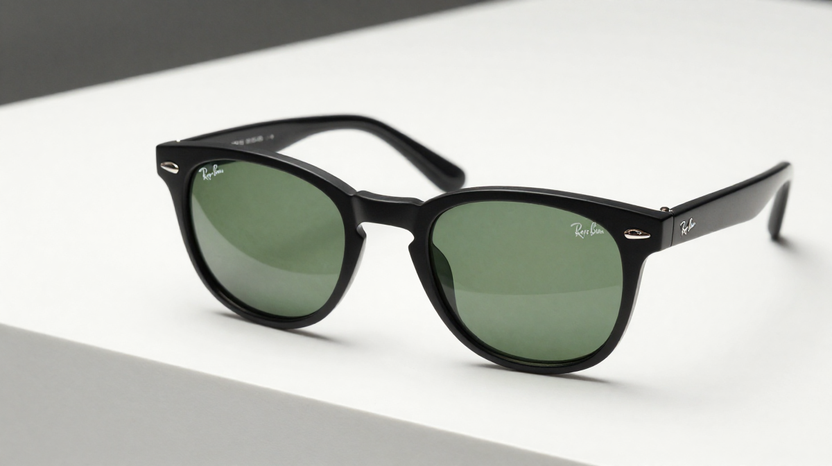 Rayban Bill One RB2205 รีวิว คู่มือเลือกขนาด รูปหน้า และ Low Bridge Fit สำหรับคนไทย 2026 Rayban Bill One RB2205 แว่นกันแดดกรอบ acetate สีดำ เลนส์กระจกสีเขียว สำหรับคนไทย