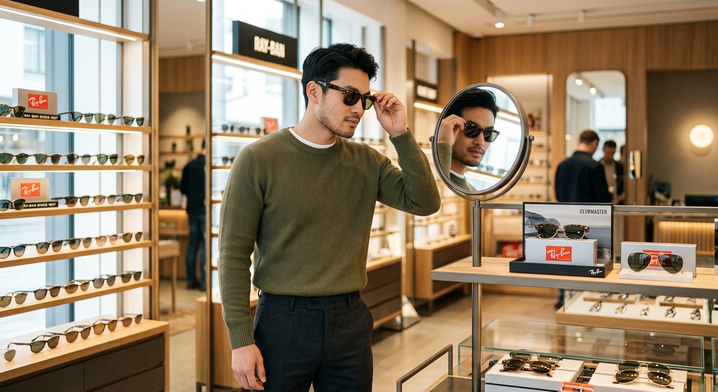 Rayban หน้าเหลี่ยม ใส่ทรงไหนดี คู่มือเลือกจากช่างแว่น 10 ปี 2026 Rayban หน้าเหลี่ยม ใส่ทรงไหนดี คู่มือเลือกจากช่างแว่น 10 ปี 2026