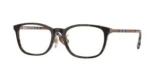 Burberry BE2371D 4102 กรอบแว่นสายตาฮาวานาเข้ม ลายเช็คน้ำตาล ผู้หญิง