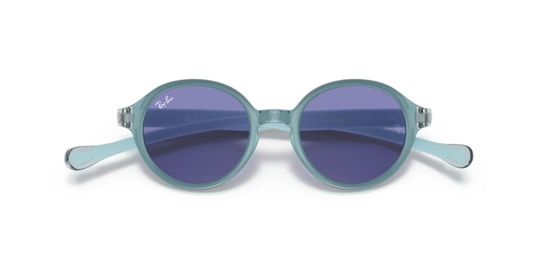 Rayban Junior RJ9075SF Light Blue Rubber close-up ด้านหน้า